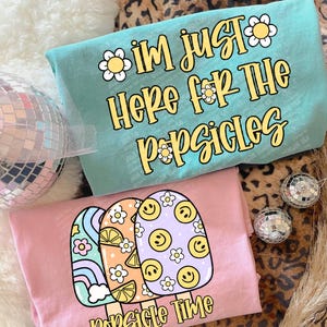 Just Here for Popsicles PNG Summer Digital Download Kids Sublimation