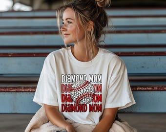 Mamá diamante PNG Béisbol Descarga digital Béisbol Sublimación