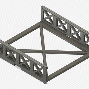 SCALEXTRIC Size 3d Designed and Printed Modular Bridge Sections for 1:32 Scale SCALEXTRIC and other 155mm Tracks