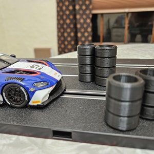 3d Printed 1:32 Scale Tire Stacks for Slot Car Pit Lane Dioramas and Tire Walls