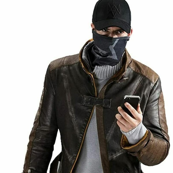 Watch Dogs Aiden Pearce Cosplay Costume Leather Trench Coat