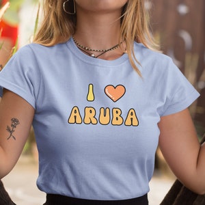 I love Aruba tshirt, Travel Aruba tshirt, Aruba vacation getaway tee, Aruba shirt gift for man or woman, Aruba lovers&#39; friends gift