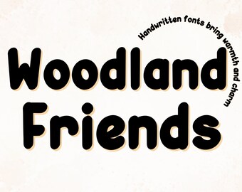 Woodland Friends - Handwritting, Handwritten, Serif Font, Boho Font, Modern Font, Cricut Fonts, Modern Serif, Retro Font, Procreate Font