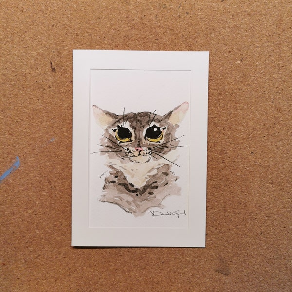 Carte postale - Le chat gris