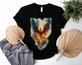 Vibrant Phoenix Firebird T-Shirt Artistic Design in Bold and Eye-Catching Colors