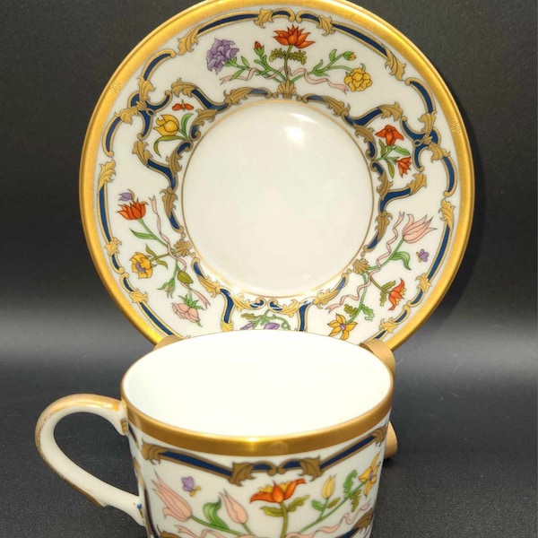 Christian Dior Renaissance Pattern Flat Cup & Saucer