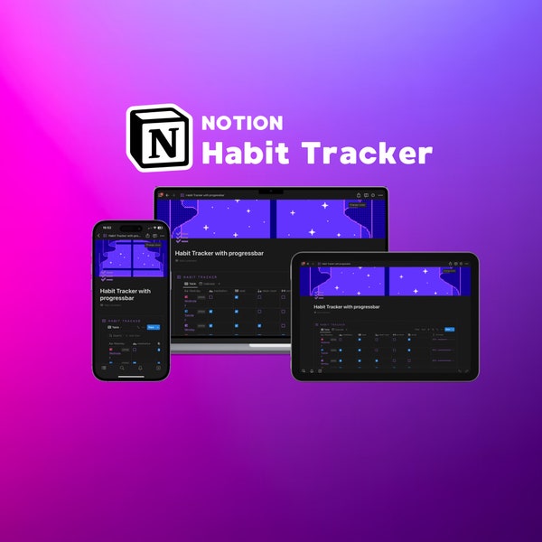 Notion Habit Tracker Template: Organize Your Routines, Master Good & Bad Habits | Inspired by Atomic Habits | Functional Design