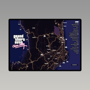 Mapa de la ciudad de Quíos Tema GTA