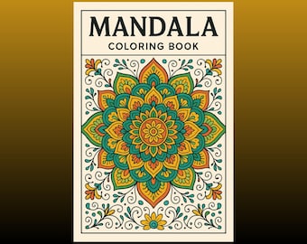 大人のためのマンダラ塗り絵 | 50ページ印刷可能 | デジタルダウンロード