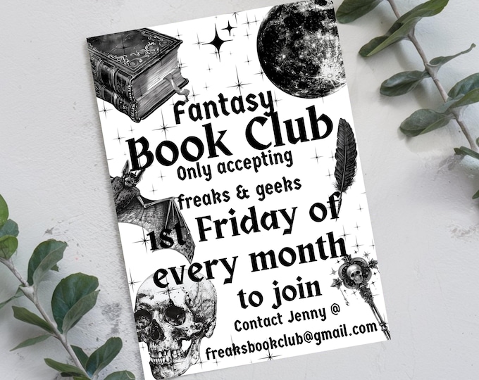 Fantasy Book Club Invite: Gothic Theme