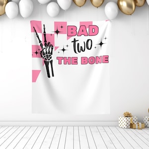Bad Two the Bone Party Backdrop, Bad Two the Bone Birthday Party, Bad Two the Bone Party Decor