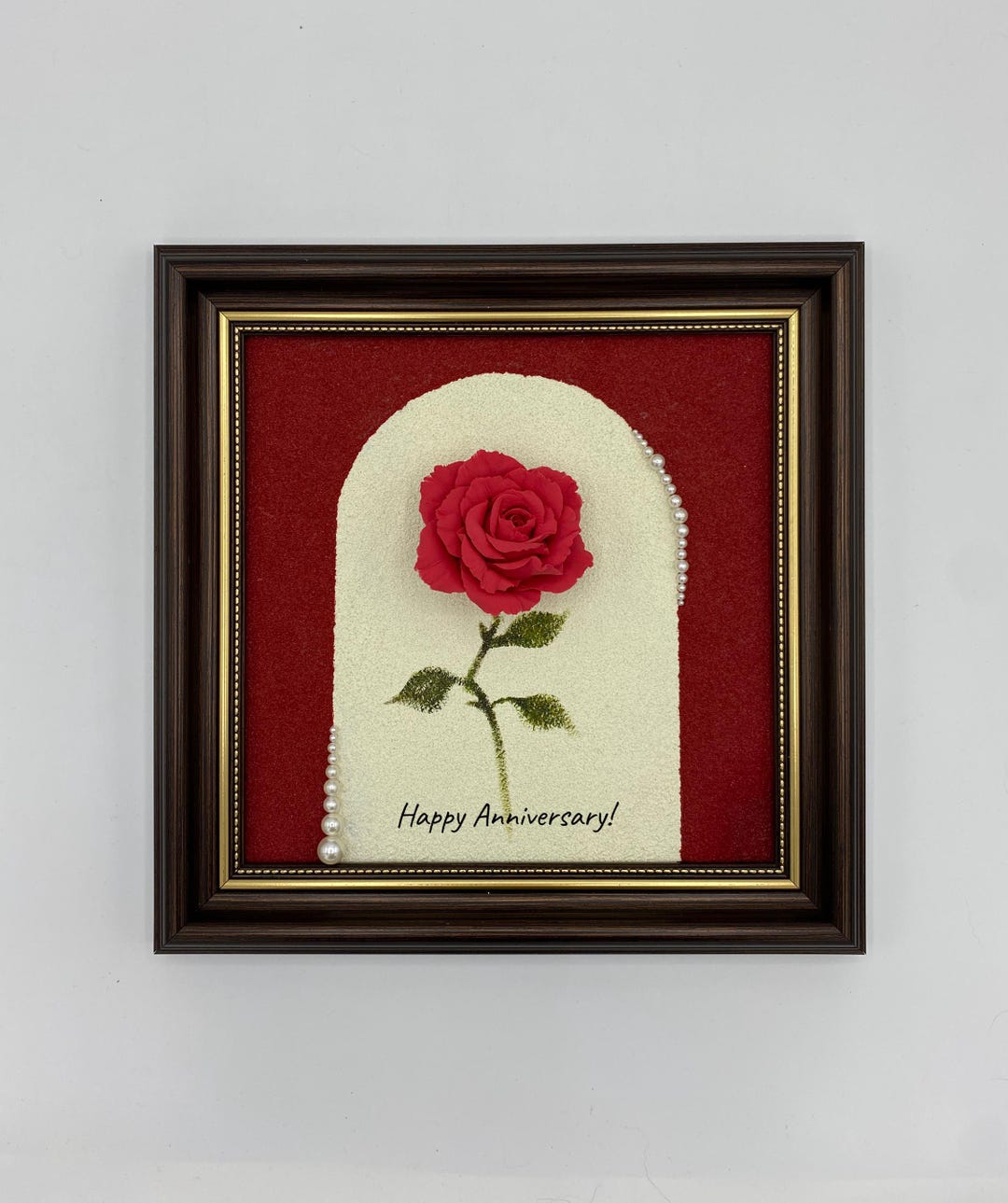 Custom 3D Rose Art Gift, Handmade Polymer Clay Flowers, Hand-painted 3D ...