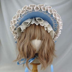 Customised Gothic BNT, Lolita hat, Bonnet, Vintage Bonnet, Lolita Wig, Cosplay costume Personalization