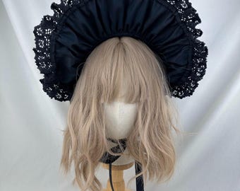 Gorro gótico victoriano / Tocado lolita hecho a mano / Sombrero rococó vintage para cosplay