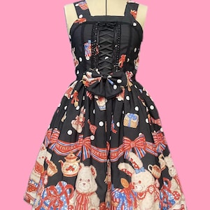 Bear Afternoon Tea Lolita Dress, Sweet Lolita fashion, Plus size Lolita, JSK, Custom size