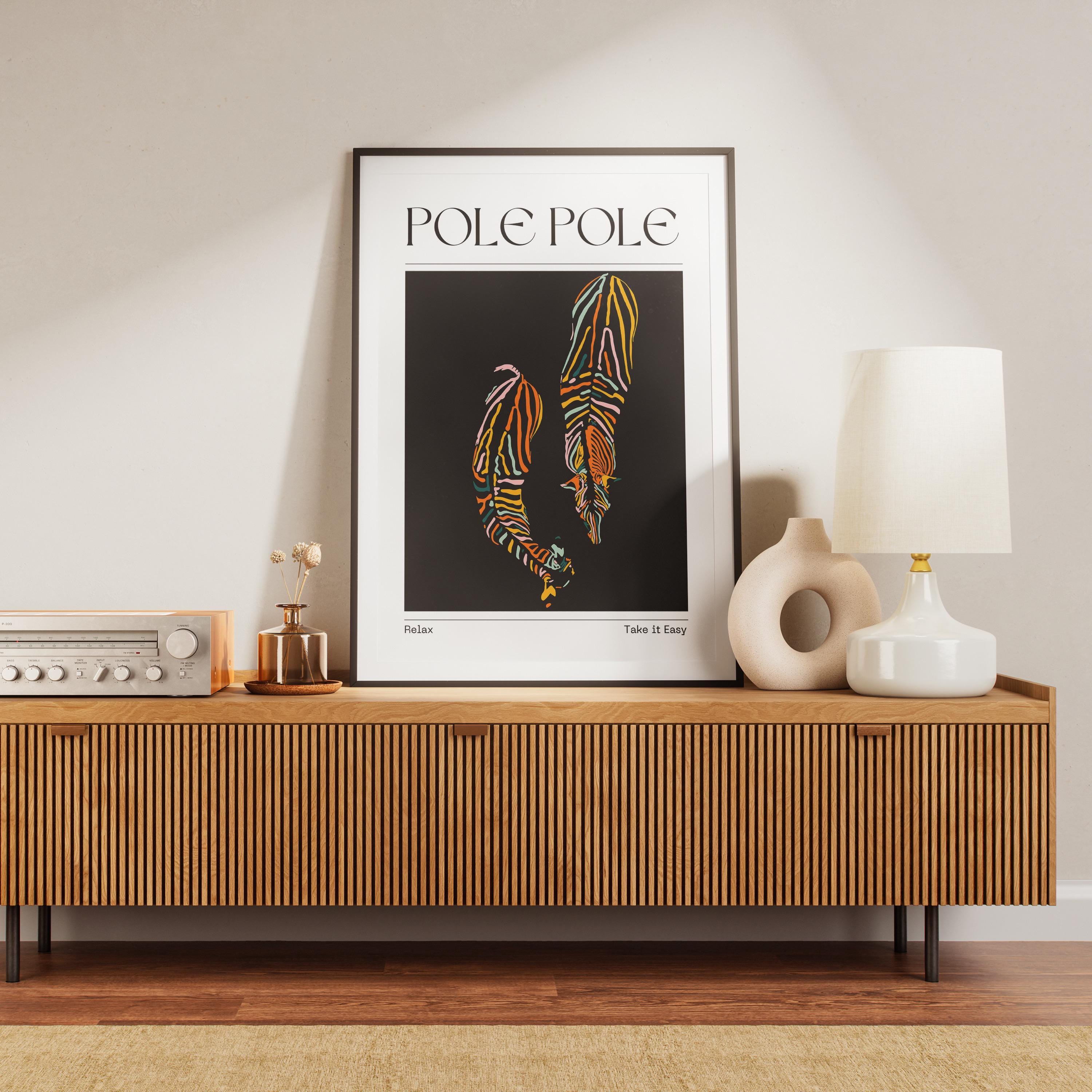 Pole Pole Wall Art, African Zebras, Vintage Zebra Art, Swahili