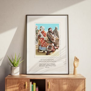 Arte de parede de Maisha Ni Sasa, contos de Kanga, pôster de mulheres africanas, pôster de citações suaíli, impressões digitais, Zanzibar, Tanzânia, design africano