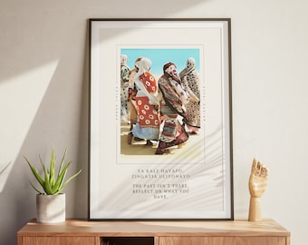 Maisha Ni Sasa Wall Art, Kanga Tales, African Women Poster, Swahili Quotes Poster, Digital Prints, Zanzibar, Tanzania, African Design