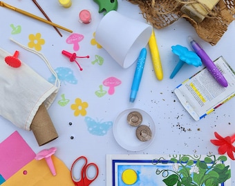 Caja de actividades de primavera: Kit de manualidades, libros y jardinería para niños (de 4 a 7 años)