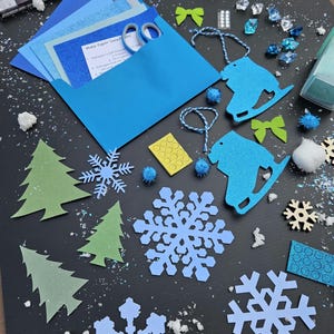 LIL KIDS Winter Activity Box - book gift for kids jewelry set crafts for little kids diy art kits winter sensory playdough kit busy box kit