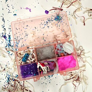 Unicorn Loose Parts Slime Sensory Box - *three unique slimes and loose parts birthday party favors fun activities kids calm corner busy box