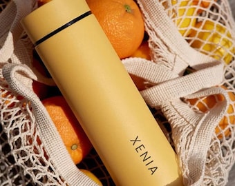 Kundenspezifische Werbethermoskanne, Firmengeschenk, personalisierter Becher, Reisebecher, Laser gravierter Becher, Glas mit Deckel