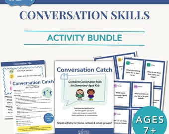 Conversation Skills Printables for Elementary Kids | Social Skills Activities Bundle