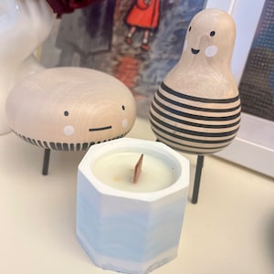 Scented candle w/ handmade concrete candle jar | soy wax candle| concrete jar| gift| home decoration