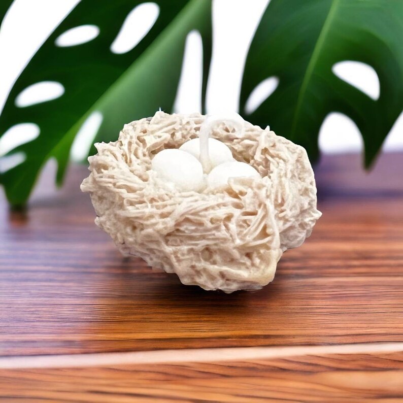 Bird Nest Candle | Soy Wax Candle | Scented Handmade Candle | Home Decoration image 3