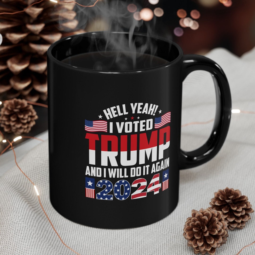 thumbnail image 2 of Trump Coffee Mug "Get Trump! Re-Elected" – Novelty Ceramic Mug, 2023 Edition 2 of 3