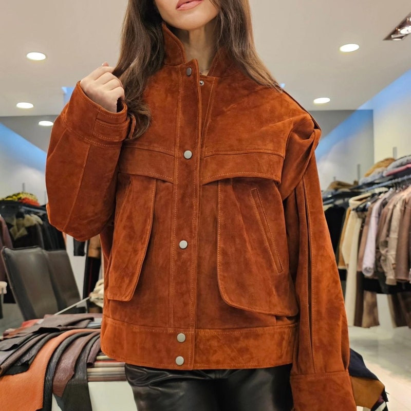 Warm Brown Suede Jacket