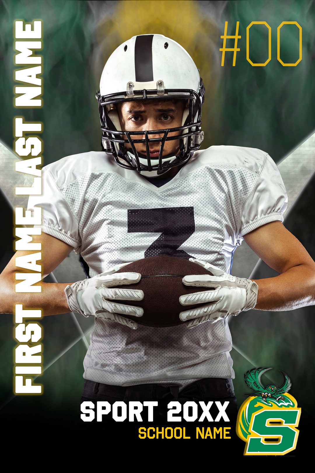 Customizable Green and Yellow Sports Banners for Seniors/individuals - Etsy