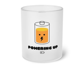 Mug en verre givré édition Powering Up (11 oz / 0,33 l)