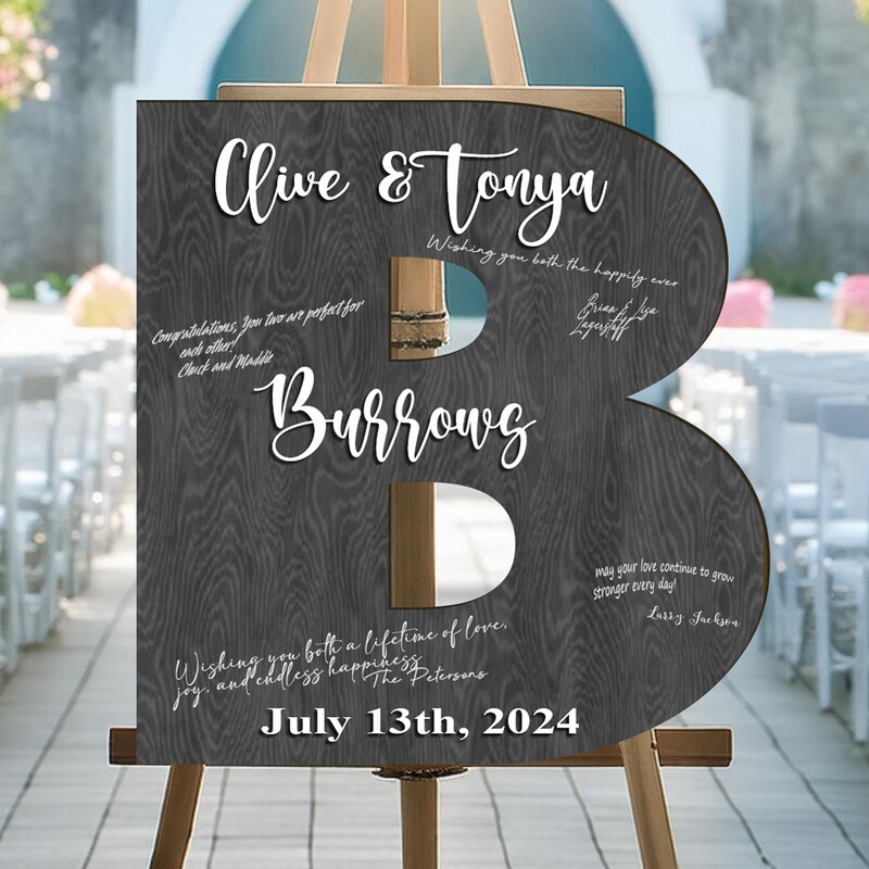 Wood Wedding Guest Book - Etsy