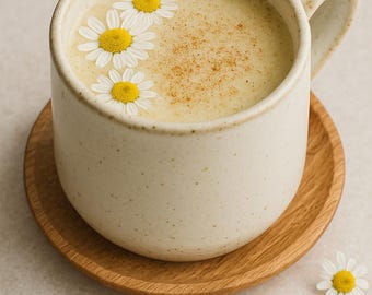 Chamomile Vanilla Moon Milk Recipe | Soothing Bedtime Drink PDF | Sleep Aid Herbal Elixir | Relaxing Nighttime Tea | Wellness Printable