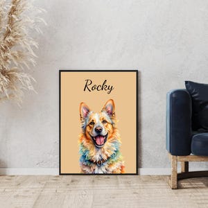 Custom Pet Portraits | Watercolor Pet Painting | Digital Painting from Photo | Personalized Pet Memorial Gifts | Unique Pet Gifts