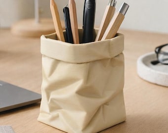 paper bag pencil holder