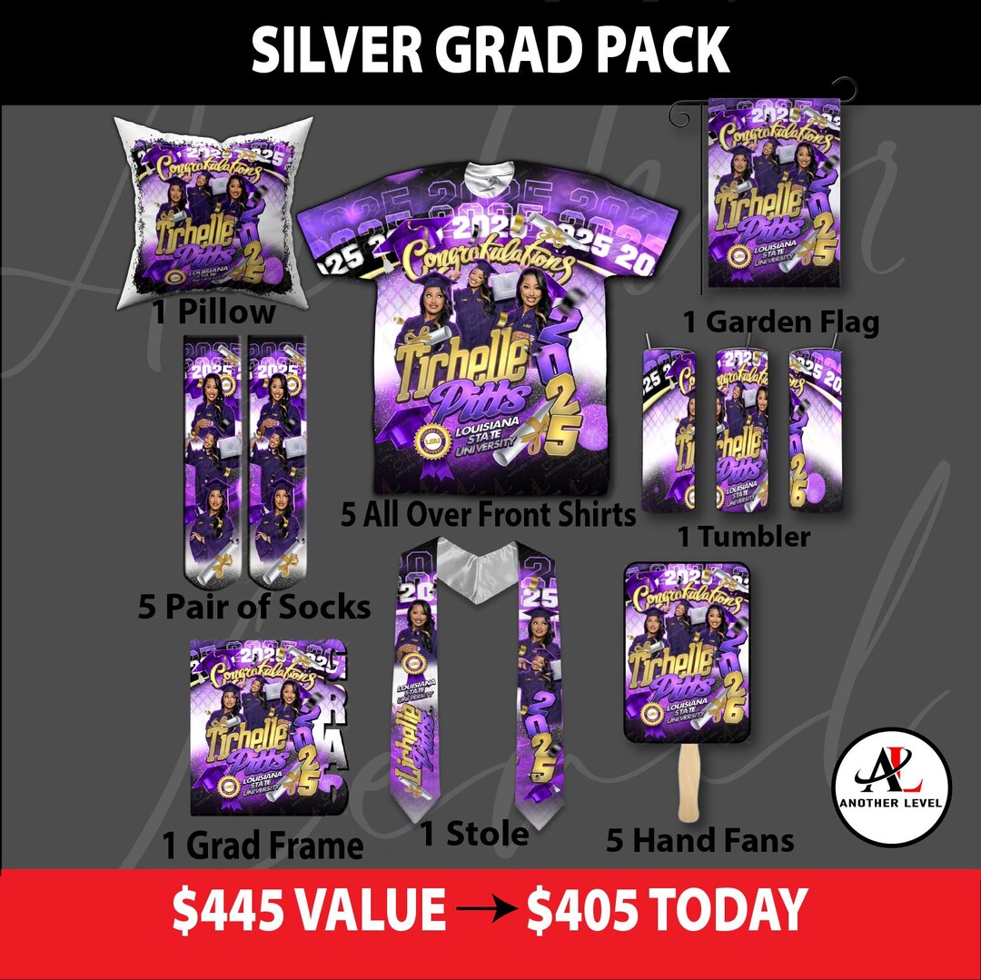 Graduation Bundle Graduation Bundle Silver Pack | Custom Photo Graduation Set | Senior ...