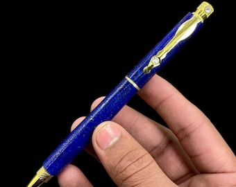 Einzigartiger hochwertiger royalblauer LAPIS LAZULI Tintenstift Handgemachter Dekorationsstift, Geschenk für Freunde, Geschenk für sie, Geschenk für Mutter @AFGHANISTAN