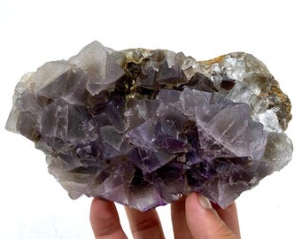 Purple Fluorite Crystal Specimen: Cubic Mineral from Pakistan