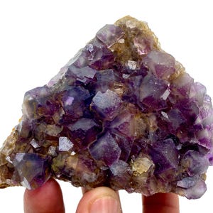 341 Gram Unique Collection Piece! Purple Cubic FLUORITE Crystal Specimen From PAKISTAN