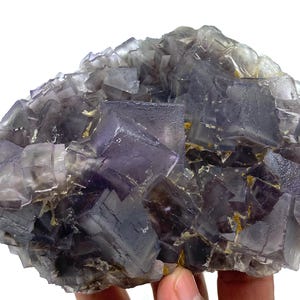 598 Gram UNIQUE Purple Phantom Cubic FLUORITE Crystal Specimen From PAKISTAN
