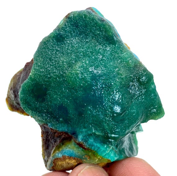 Spécimen Brut De Smithsonite Naturelle Non Taillée - Pierre Violette, Forme Poil Long, Pour Collection
