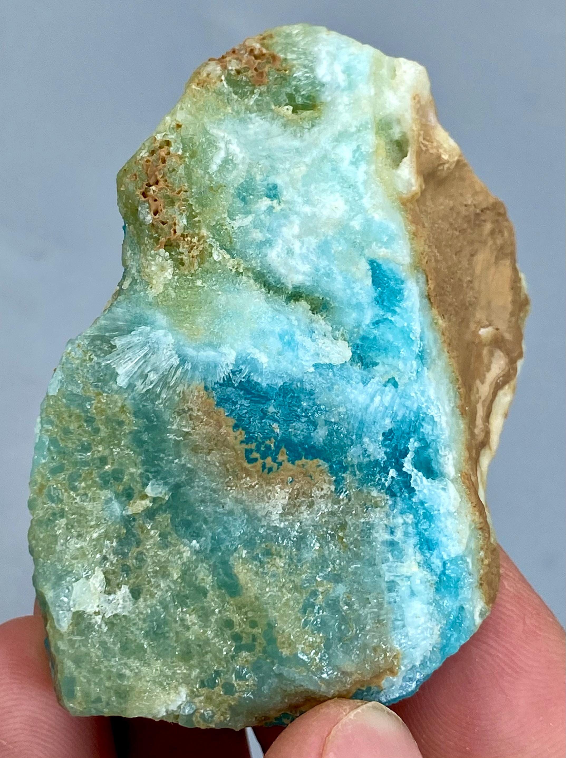 Smithsonite bleu/vert Cristaux sur matrice - Hauteur