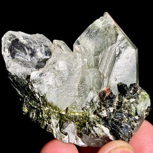 466 Carat Unique EPIDOTE With Clear QUARTZ (Rainbow) Crystal Specimen From PAKISTAN