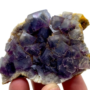 153 Gram Unique Purple/Blue Cubic FLUORITE Crystal Specimen From PAKISTAN