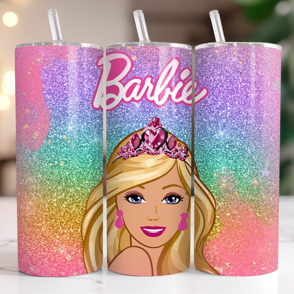 Barbie Tumbler Wrap, 20oz Skinny Tumbler Wrap, 20oz Barbie Tumbler Design, Barbie Tumbler Png, Kids Tumbler Wrap