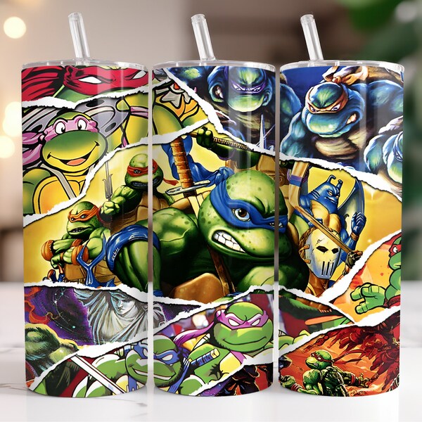 Ninja Turtles Tumbler Wrap, 20oz Skinny Tumbler Wrap, 20oz Ninja Turtles Tumbler Design, Turtles Tumbler Wrap, Kids Tumbler Wrap