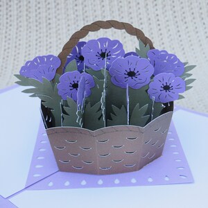 Pop-upkaart Bloemenmand