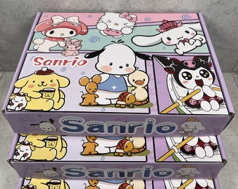 Caja Kawaii Sanrio, personajes adorables, papelería mágica y un toque de nostalgia. Expresa tu amor por Cinnamoroll y My Melody